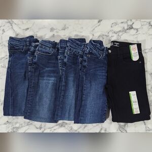5 pairs of boys jeans, slim fit